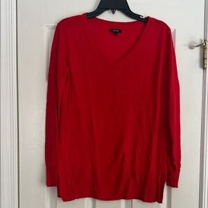 Apt. 9 Women's Bold Red V-Neck Sweater
